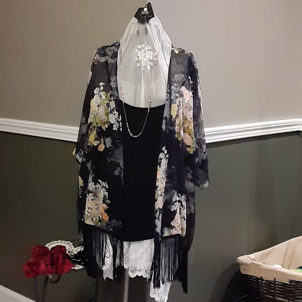 Ing 2 piece fringe XL blouse